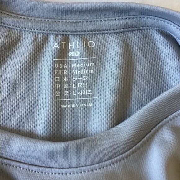 Athlio T-Shirt Men’s Size Medium Color Light Gray 100% Polyester - Picture 5 of 7